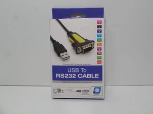 USB to RS232 Serial Adapter DB9-Male/Thumbscrew, Prolific Chipset - Picture 1 of 6