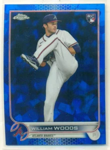 2022 Topps Chrome Update Sapphire Edition US195 WILLIAM WOODS RC Braves - Bild 1 von 2