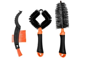 Fahrrad Bürsten-Set Reinigungsset Reifenbürste Kettenbürste E-Bike 3 Teile - Bild 1 von 5