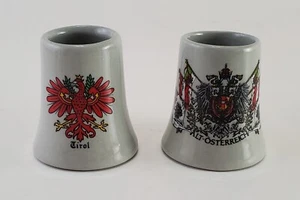 Mini Beer Steins Austria Themed, Tirol (Tyrol), Alt-Osterreich (Old Austria) Pr - Picture 1 of 12