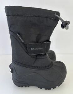 Columbia Powderbug Plus II Insulted Snowboot Black Toddler Size Us 6 Eu 23 - Picture 1 of 14