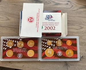 2002 - 50 STATE QUARTERS SILVER PROOF SET 10 COINS - Picture 1 of 1
