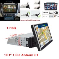  10.1" Android 9.1 Single 1Din Car Stereo Radio GPS Wifi OBD2 Mirror Link Player