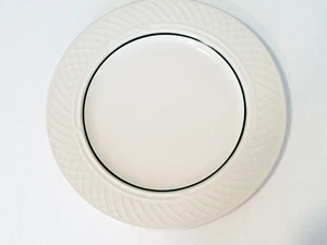 Homer Laughlin 8" diameter GOTHIC SALAD Plate Ivory weave, Green circle USA - Picture 1 of 5