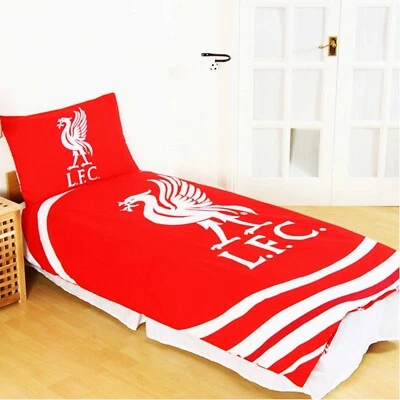 New Official Liverpool FC Single Bed Duvet Cover & Pillowcase Set, PolyCotton