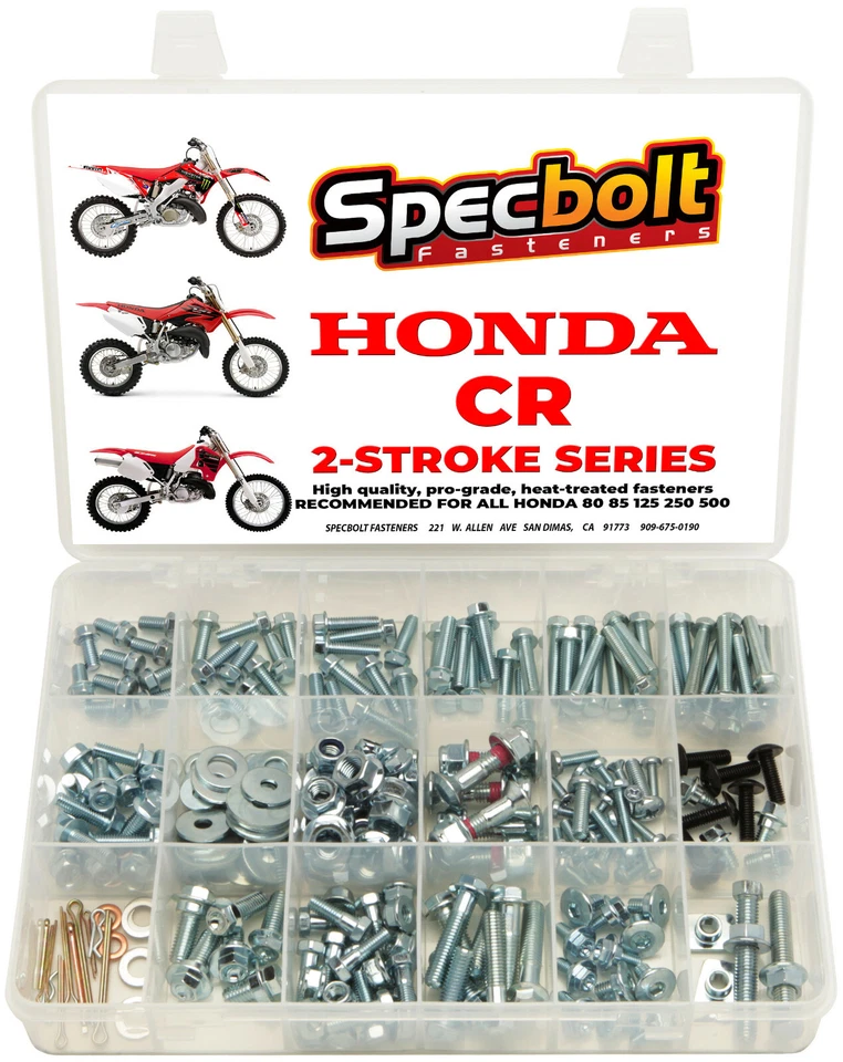 SPECBOLTS BIGGEST HONDA CR BOLT KIT CR85R CR125 CR250 CR500 CR125R CR250R - Image 1 of 4