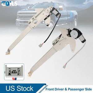 Pair Front Power Window Regulator For Ford Bronco F100 F150 F250 F-350 w/ Motor - Picture 1 of 24