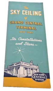 1930's NEW YORK CENTRAL NYC GRAND CENTRAL SKY CEILING BROCHURE - Picture 1 of 1