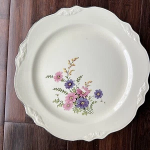 Homer Laughlin Virginia Rose, Pink & Purple Floral Dinner Plate 9 1/4" VR135 - Picture 1 of 8