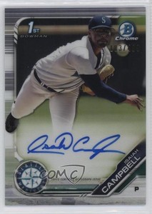 2019 Bowman Draft Chrome Pick Refractor /499 Isaiah Campbell #CDA-IC Auto