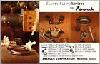 Rockford, Illinois AMEROCK Advertising Postcard "Furniture Trim" Hardware c1960s