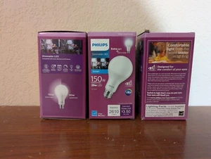 (3 Pack) Philips 558221 150W LED Light Bulb A21 Daylight - Picture 1 of 3