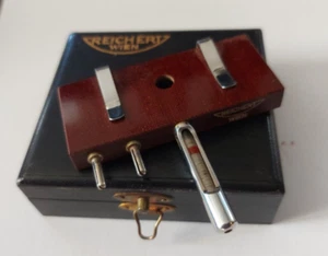 REICHERT WIEN Objektträger heizbar? mit Thermometer für Mikroskop m. Originalbox - Bild 1 von 8