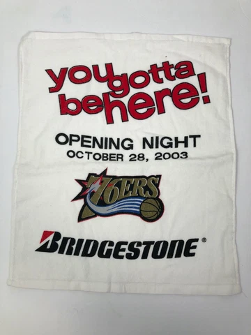 PHILADELPHIA SIXERS 76ERS VINTAGE 2003 OPENING NIGHT RALLY TOWEL SGA Cover