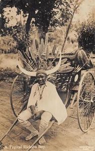 CPA / AFRIQUE DU SUD / CARTE PHOTO / CPA ETHNIQUE / A TYPICAL RICKSHA BOY - Picture 1 of 1