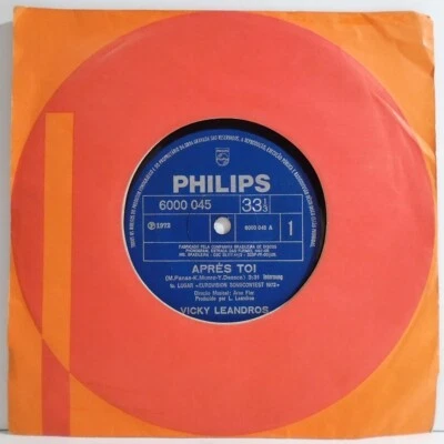 VICKY LEANDROS APRES TOI LA POUPEE LE PRINCE ET LA MAISON BRAZIL 1972 7" PHILIPS - Image 1 of 3