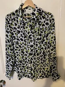 Lovely Damsel In A Dress Silk Mix Animal Print Blouse Size 10 Good Condition! - Picture 1 of 12