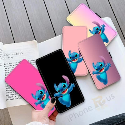 Funda tipo billetera con puntada cubierta abatible para Apple iPhone 15 modelos Samsung Galaxy S24 Foto 1 de 4