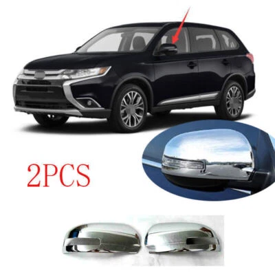 For Mitsubishi Outlander 2013-21 Chrome Rearview Mirror Cover Decor Shell Trim - Imagem 1 de 4