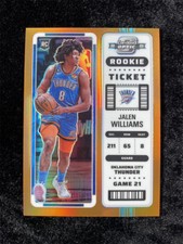2022-23 Panini Contenders Optic Jalen Williams #8 Orange Prizm Rookie RC /49