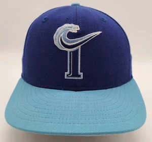 Vintage Norfolk Tides Blue New Era 5950 Fitted Size 7 1/8 100% Wool Hat Cap VTG - Picture 1 of 10