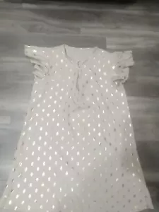 Shein Women's Polka Dot Bajan Gold Dress With Zipper Embellishment Size Large - Picture 1 of 1