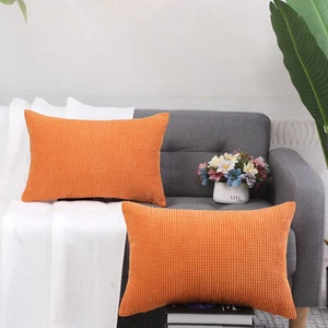 PiccoCasa Rectangle Pillowcases Throw Pillow Cover Solid Cushion Cover 12"x 18" - Picture 1 of 17