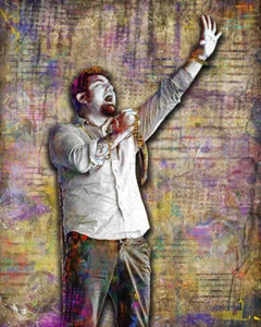 CHINO MORENO DEFTONES 8x10in Poster, Chino Deftones Tribute Art Free Shipping - Picture 1 of 5