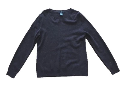 Suéter Lord & Taylor 100 % cachemir cuello redondo marrón, suéter grande para mujer Foto 1 de 4