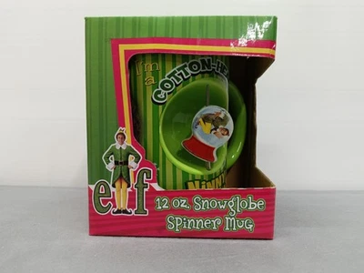 ELF Película Navidad Globo de Nieve Spinner Taza Taza Taza *Cabeza de Algodón Ninny-Muggins* Foto 1 de 4