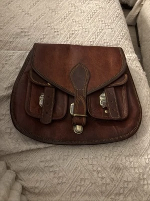 Bag Genuine Leather Vintage Shoulder Women Crossbody Handmade - Image 1 of 4