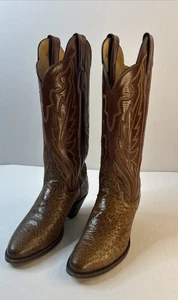 Botas vaqueras Justins de colección para mujer talla 5.5 B pluma de avestruz completa lisa A0808 raras - Imagen 1 de 19