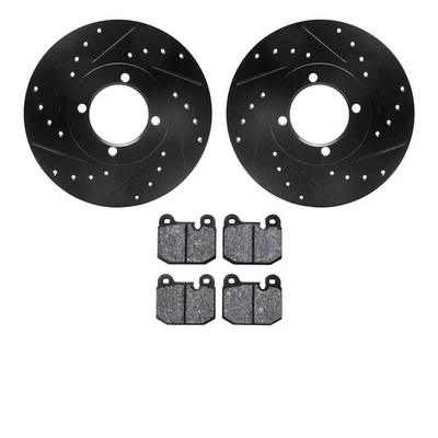 For Lotus Esprit 76-79 Drilled & Slotted Front Brake Kit w Semi-Metalic Pads Foto 1 de 2