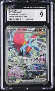 Pokemon Card CGC 9 Roaring Moon ex SIR Paradox Rift 251/182 - Imagen 1 de 2