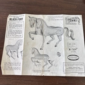 Kit modelo Aurora 1958 solo instrucciones The Horse Black Fury - Imagen 1 de 11