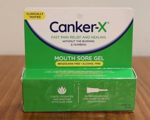 Canker-X Oral Mouth & Canker Sore Pain Relief Gel Benzocaine-Free Exp 10/26 - Picture 1 of 6
