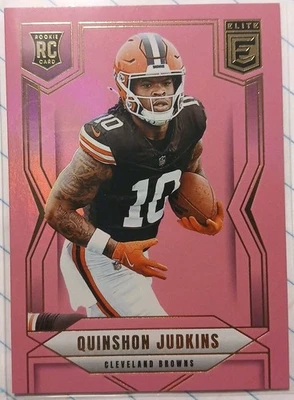 Quinshon Judkins Rookie Browns NUEVO 2025 Panini Donruss Elite Gold SP #121 COMO NUEVO Foto 1 de 2