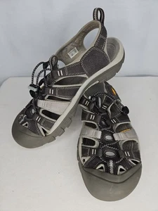 Keen Hiking biking Beach water Sandals Womens Size 9.5 Black/Gray Waterproof - Picture 1 of 11