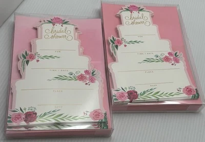 Nuevo Lote de 2 Paquetes de Invitaciones de Ducha Nupcial Hallmark 40 en Total Foto 1 de 3
