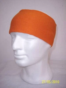 Fascia Capelli Semplice ARANCIONE 95% Cot 5% Lycra - Picture 1 of 1