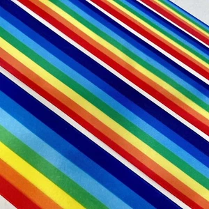 Cinta a rayas satinadas arco iris arcos sedosos suaves borde arcos regalo varios anchos - Imagen 1 de 5