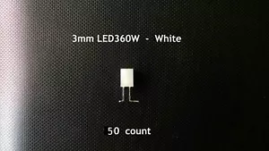 12 volt 3mm White LEDs with resistor GM dash bulbs upgrade 2003 04 05 06 50 Qty - Picture 1 of 10