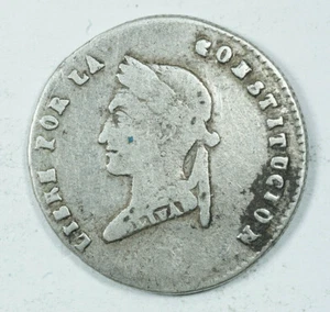 Moneda Bolivia 1/2 Sol 1854 Potosi M.J Plata | World Coins - Picture 1 of 2