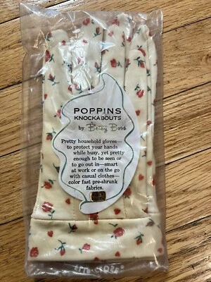 Vintage Women's House Gloves New In Plastic Poppins Knockabouts by Betsey Boss — 第 1/3 张图片