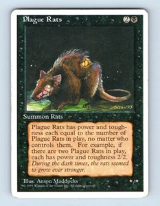 2008 4th Edition Plague Rats MTG / Magic the Gathering #123 - Picture 1 of 2