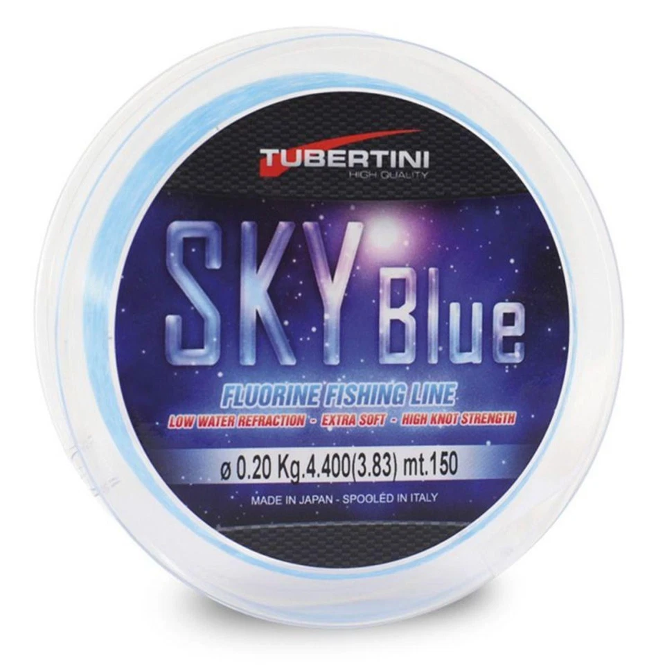 MONOFILO PESCA TUBERTINI SKY BLUE 350 MT FILO MULINELLO SURF CASTING FLUORINE - Immagine 1 di 1