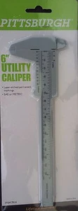 6" UTILITY CALIPERS SAE and Metric Scales 1 Caliper/Pk - Foto 1 di 3