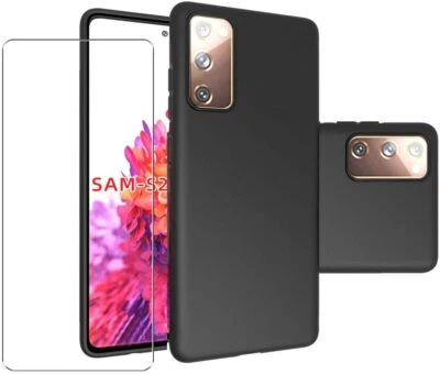 PHONETHRONE COVER PER SAMSUNG GALAXY S20 FE NERO + PELLICOLA IN VETRO 9H TEMPERATO CUSTODIA