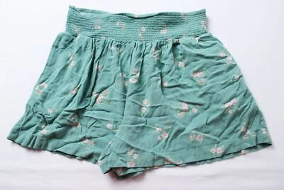 American Eagle Women's Casual Floral Stretchy Waistband Shorts BL1 Green Small - Image 1 of 3