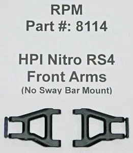 RPM #8114 Front Arms for HPI Racing Nitro RS4 (NO Sway Bar Mount) Vintage NOS  - Picture 1 of 2